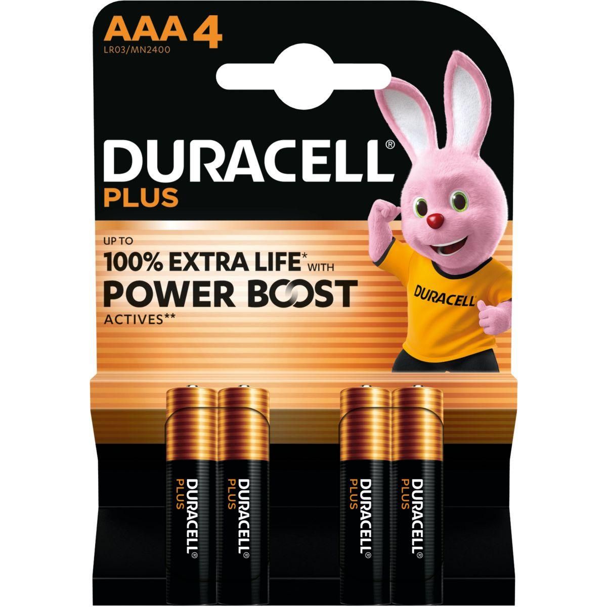 Duracell Pile PLUS POWERBOOST AAA X4
