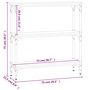 Voir la diapositive 6 : VIDAXL Table console chene fume 75x22,5x75 cm bois d'ingenierie