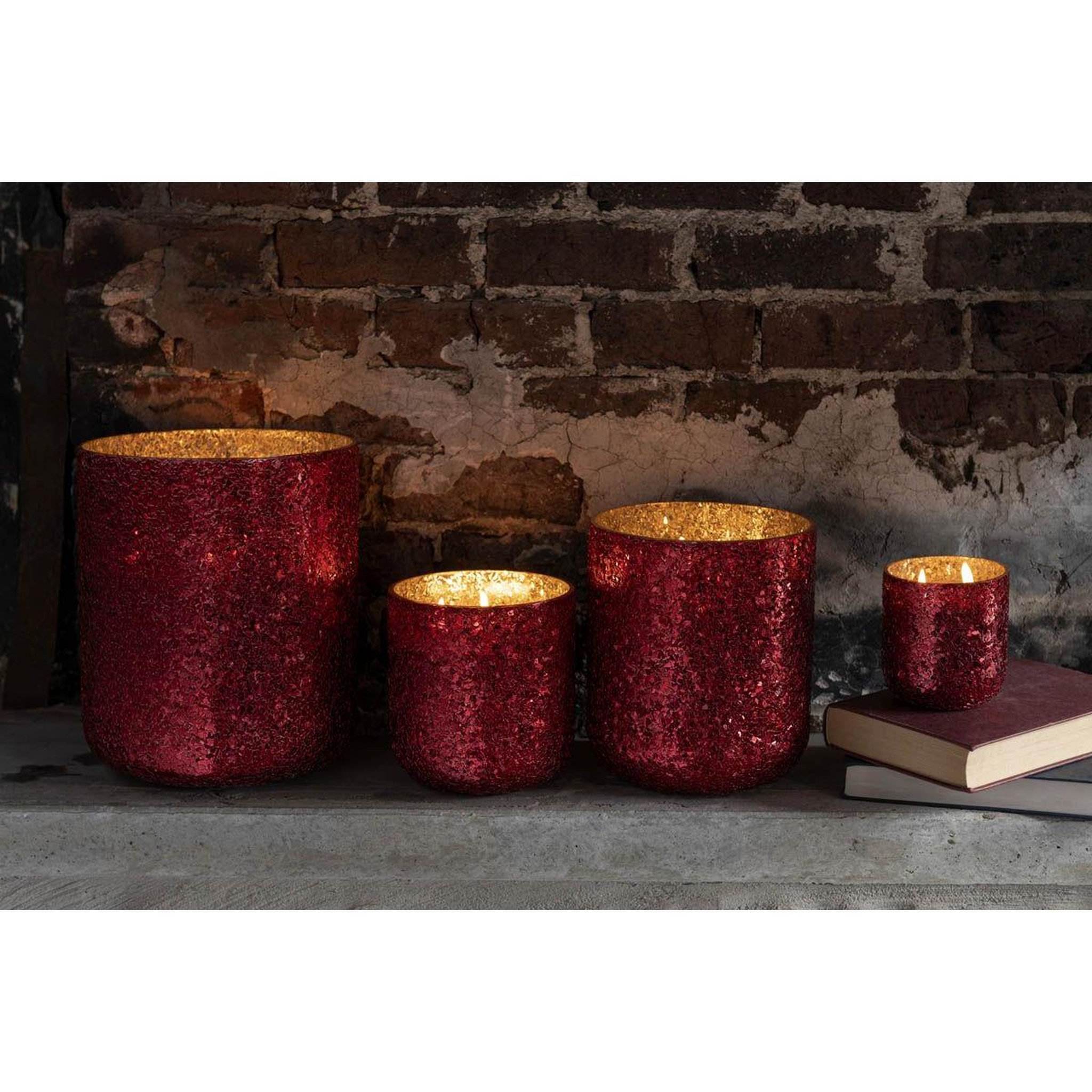 Voir la diapositive 6 : J-LINE Bougie parfumée déco  luxuria  15cm berry bliss