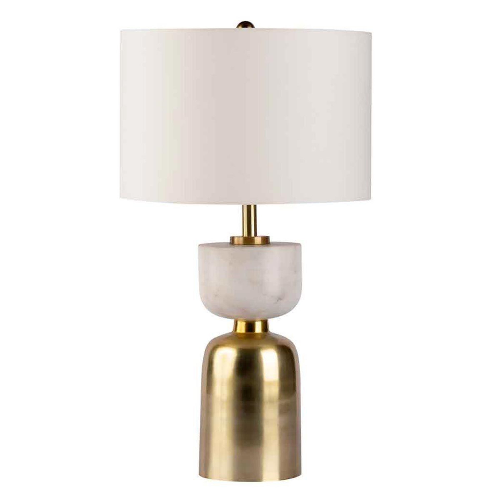 Paris Prix Lampe à Poser Design  Ceres  54cm Blanc & Or