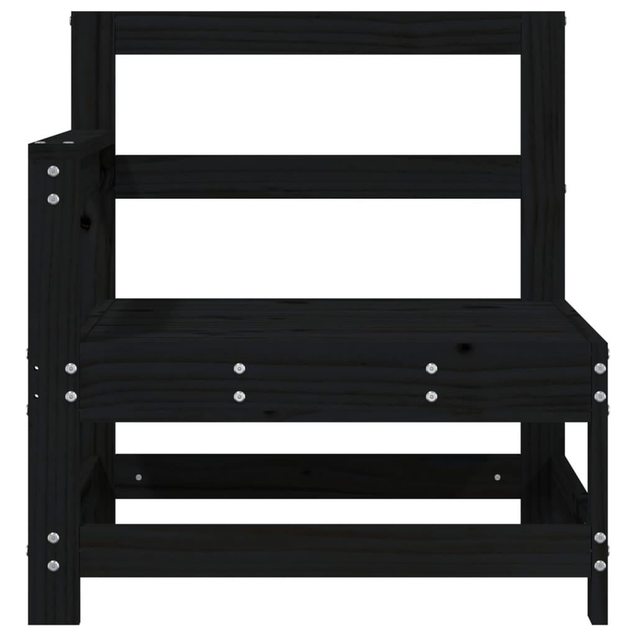 Voir la diapositive 4 : VIDAXL Canapes d'angle de jardin 2 pcs noir bois de pin massif