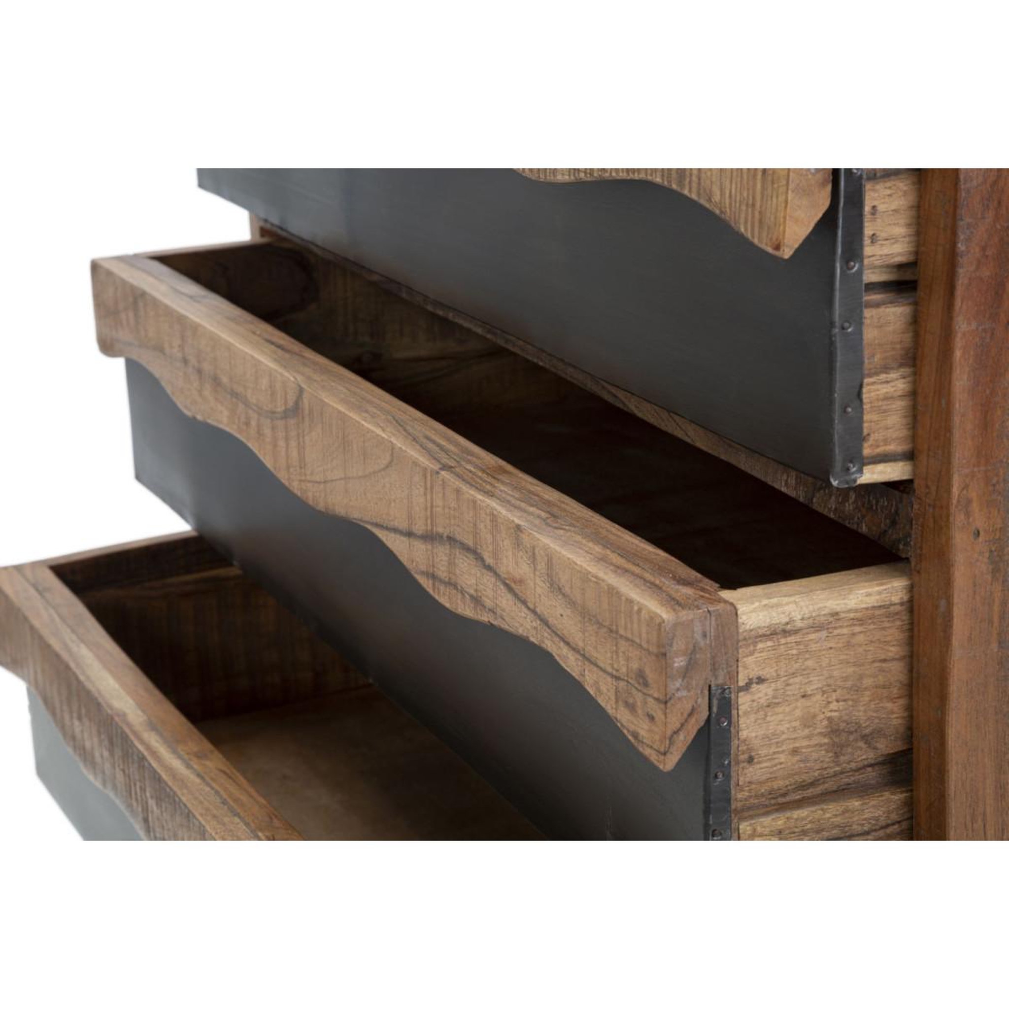 Voir la diapositive 4 : Paris Prix Commode 3 tiroirs en bois  yellowstone  88cm marron