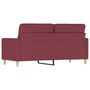 Voir la diapositive 5 : VIDAXL Canape a 2 places Rouge bordeaux 140 cm Tissu