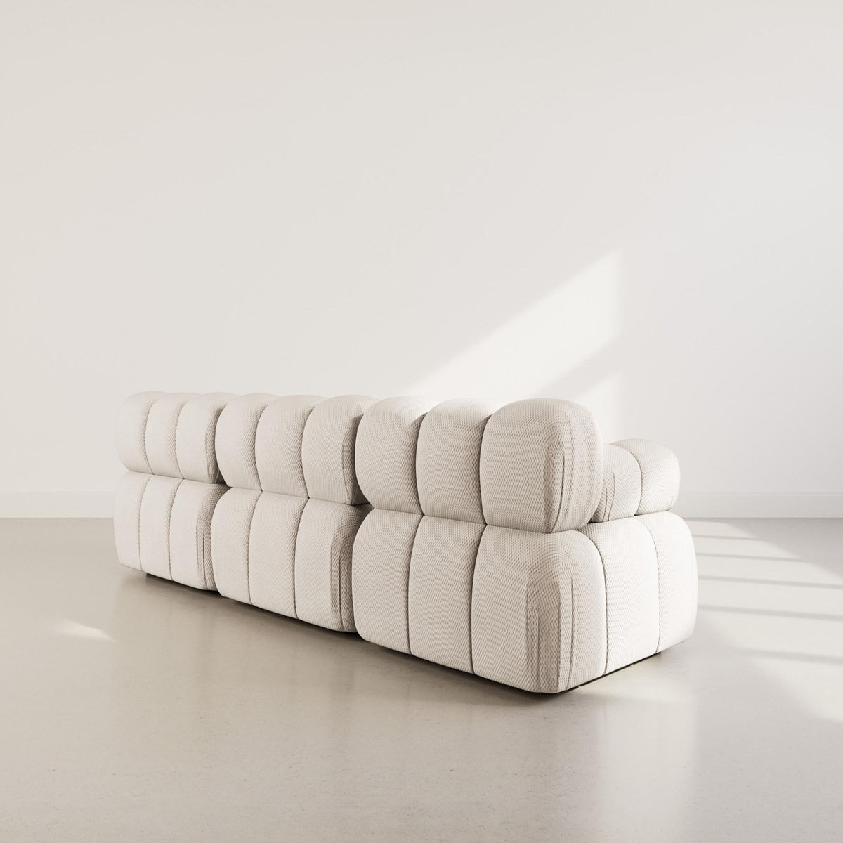 LISA DESIGN Ruby - canapé droit modulable 3 places en velours texturé