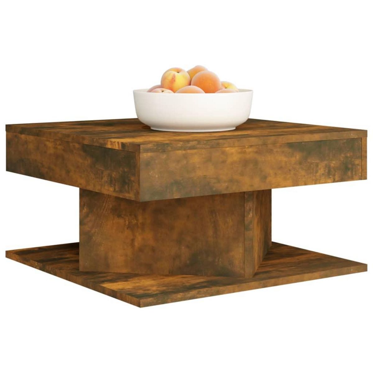 VIDAXL Table basse Chene fume 57x57x30 cm Bois d'ingenierie
