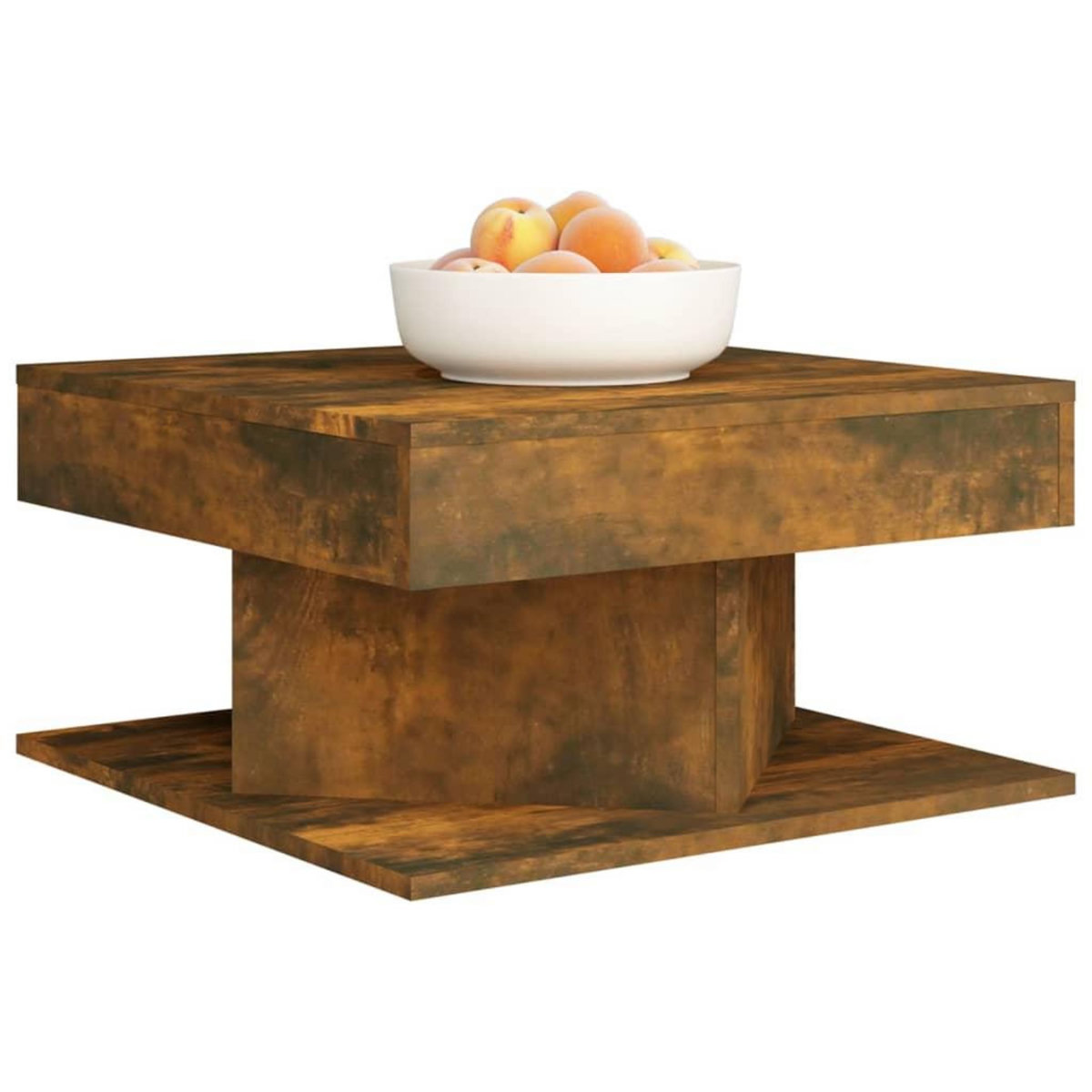 VIDAXL Table basse Chene fume 57x57x30 cm Bois d'ingenierie