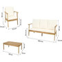Voir la diapositive 3 : Habitat et Jardin Salon de jardin en bois d'acacia avec coussins  Chilwell  - 5 places - Beige