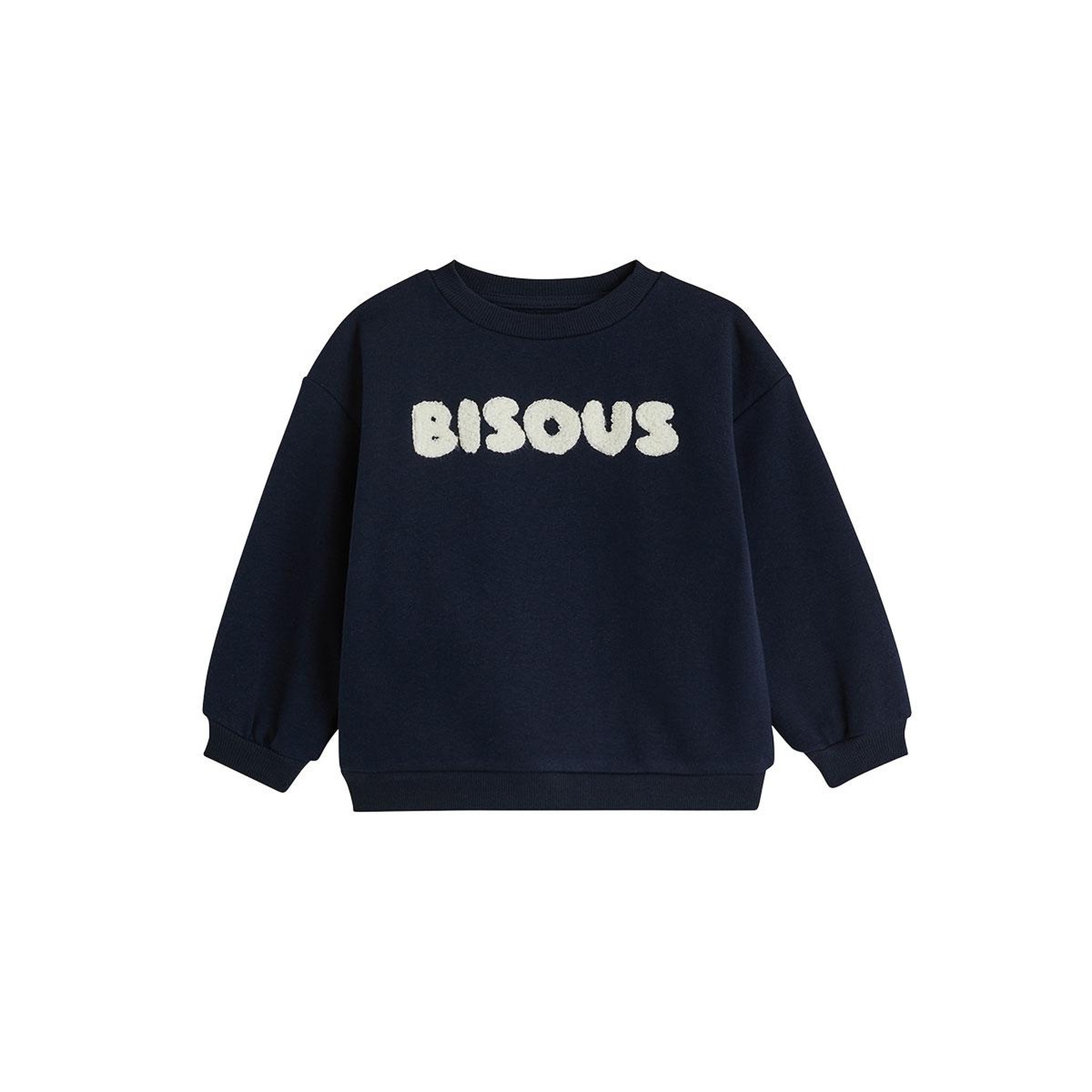 Voir la diapositive 1 : PETIT BEGUIN Sweat en molleton Bisous
