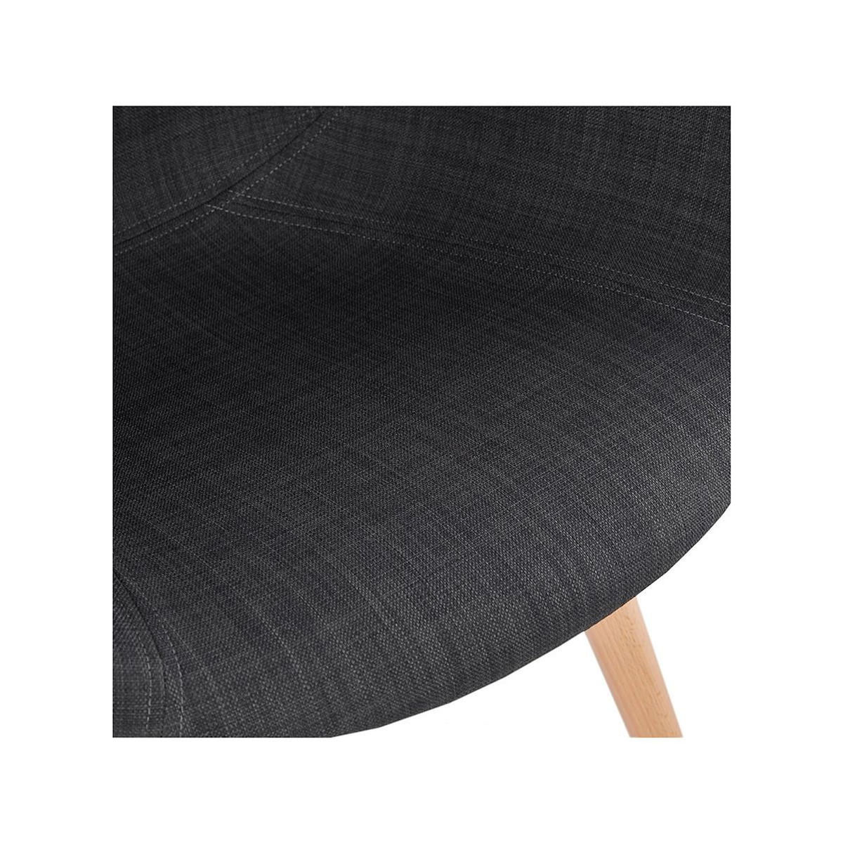 Paris Prix Fauteuil Design en Tissu  Pikko  84cm Gris Foncé