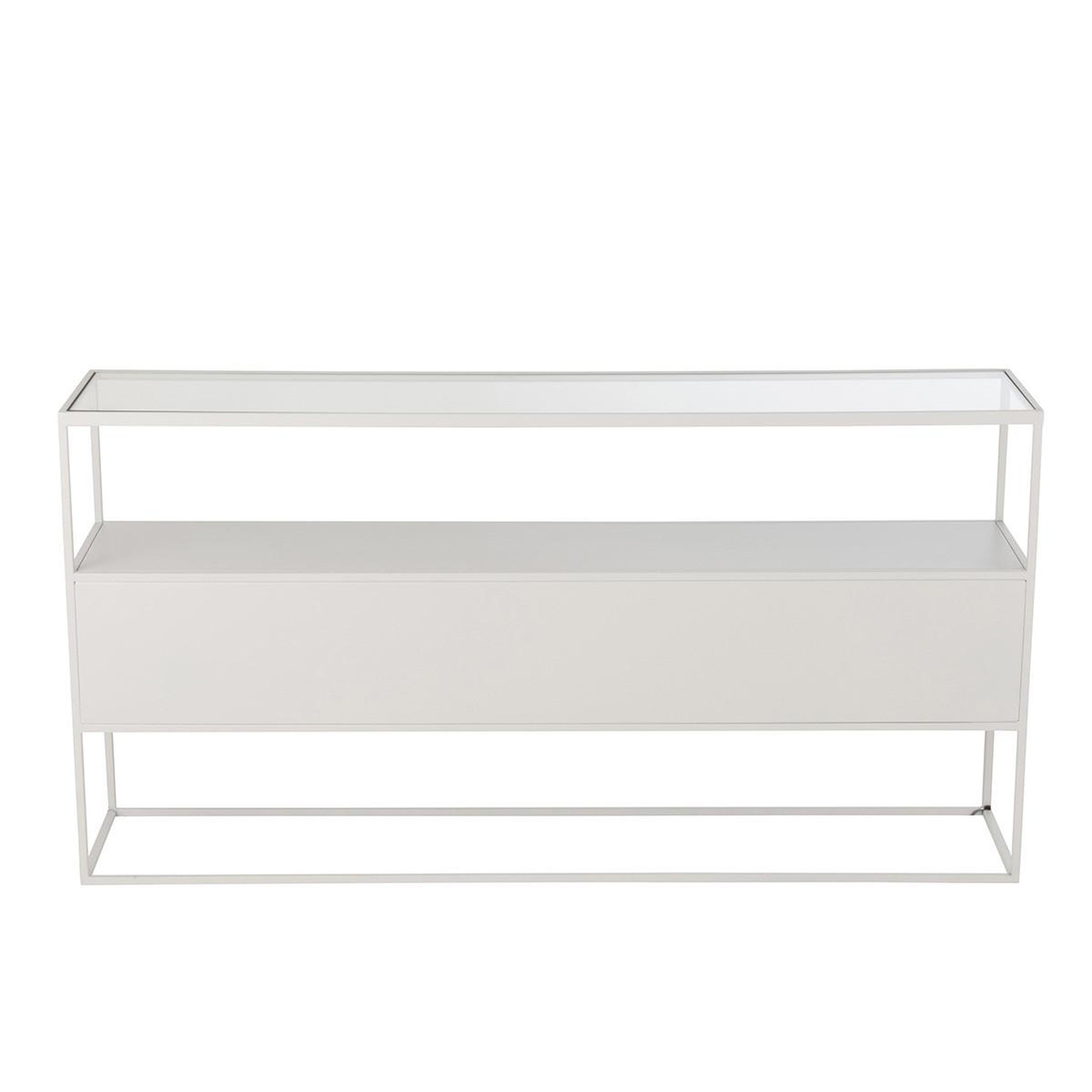 Voir la diapositive 4 : J-LINE Console en métal  maryanne  140cm blanc