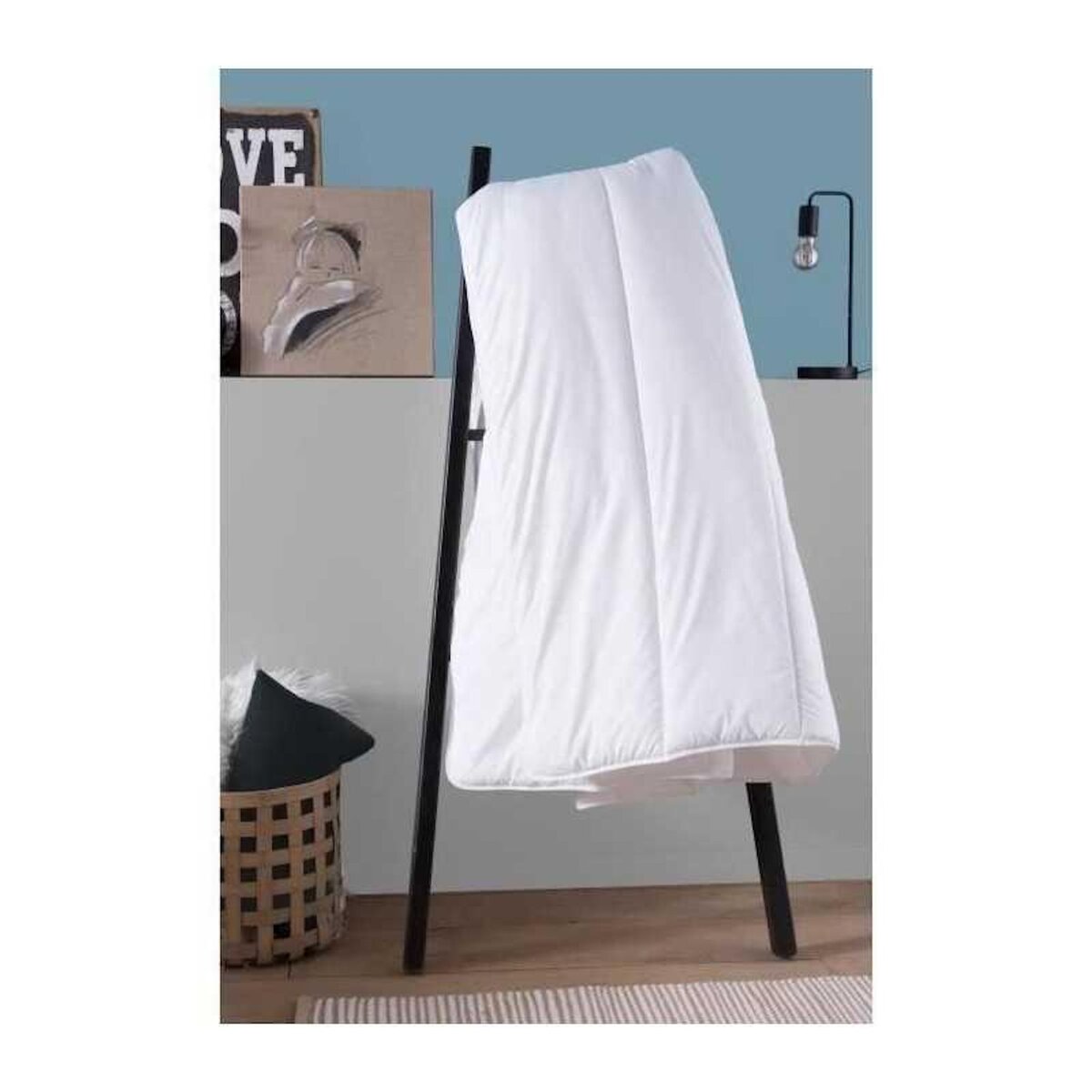 DODO DODO Pack Couette chaude anti-acariens 220x240 cm + 2 oreillers 60x60 cm - Splendeur - Garnissage 100% volupt'air 350gr/m² - Bl