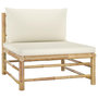 Voir la diapositive 3 : VIDAXL Salon de jardin 2 pcs avec coussins blanc creme Bambou