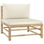 Voir la diapositive 3 : VIDAXL Salon de jardin 2 pcs avec coussins blanc creme Bambou