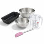 Voir la diapositive 1 : ZENKER Set pâtisserie avec moule à cake 31,5 cm, 2 bols à mixer, verre mesureur et spatule Zenker