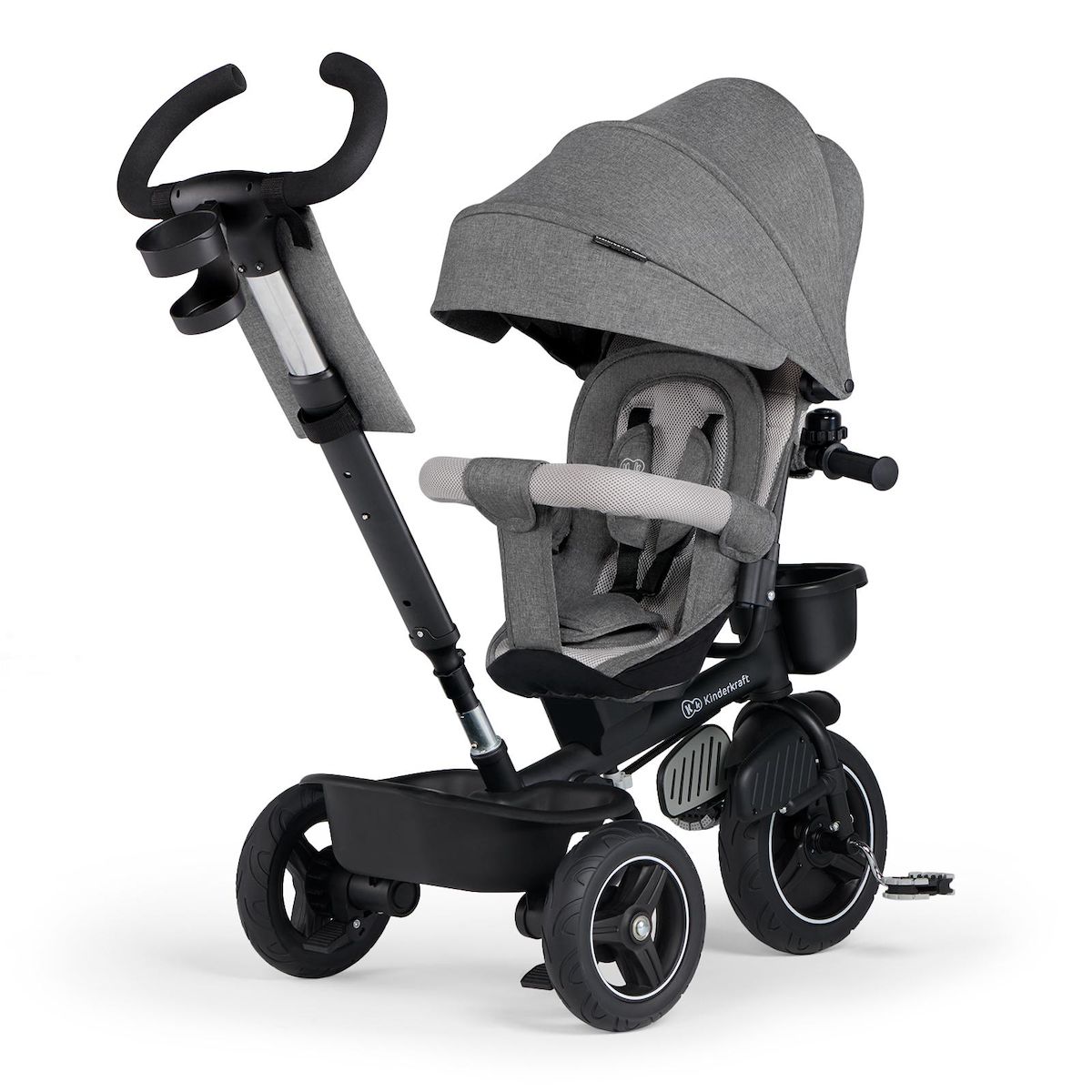 KINDERKRAFT Tricycle Spinstep 5 en 1 avec siège rotatif et protection UPF50+