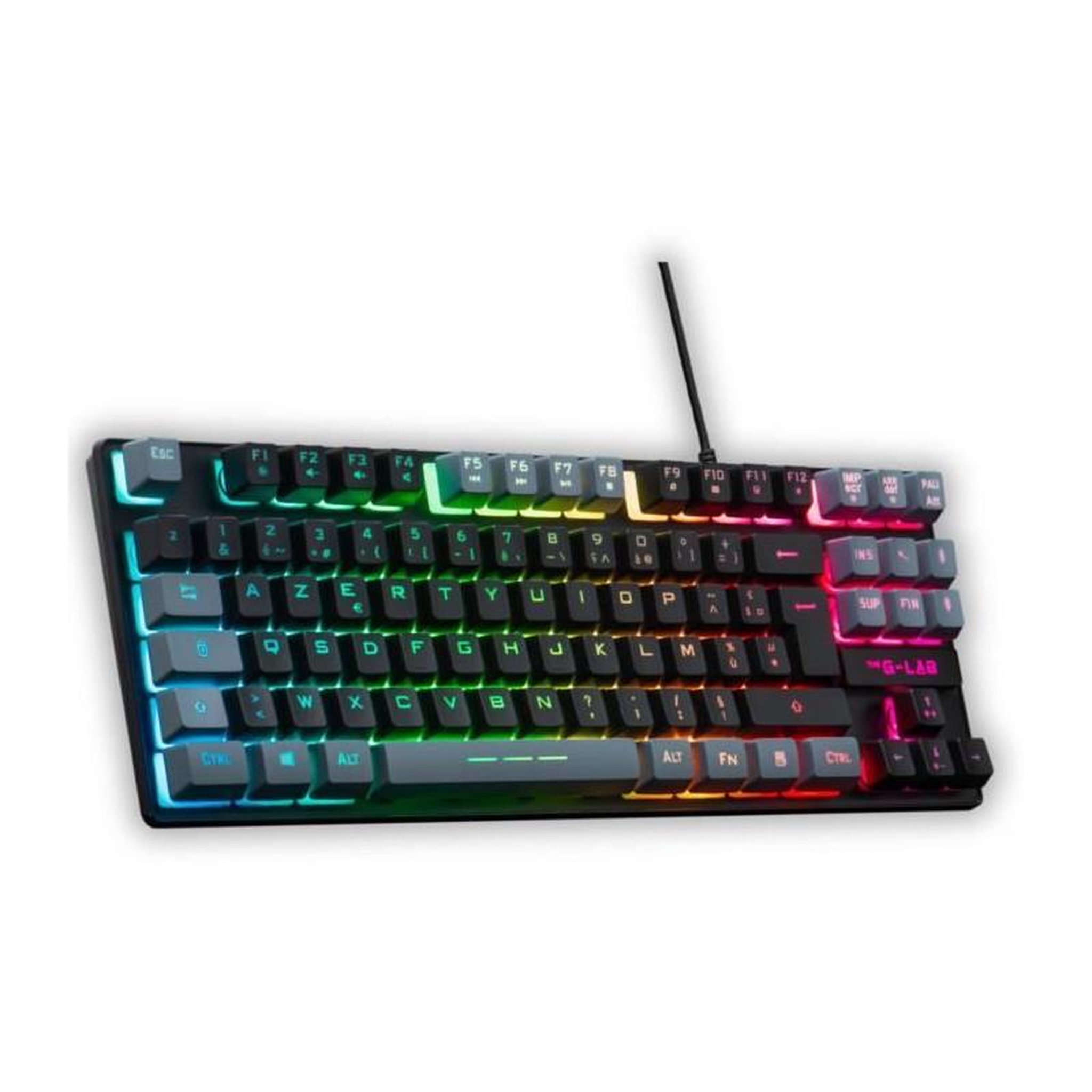 THE G-LAB Clavier Gamer - The G-Lab - KEYZ CAESIUM - RGB - Noir & gris ...