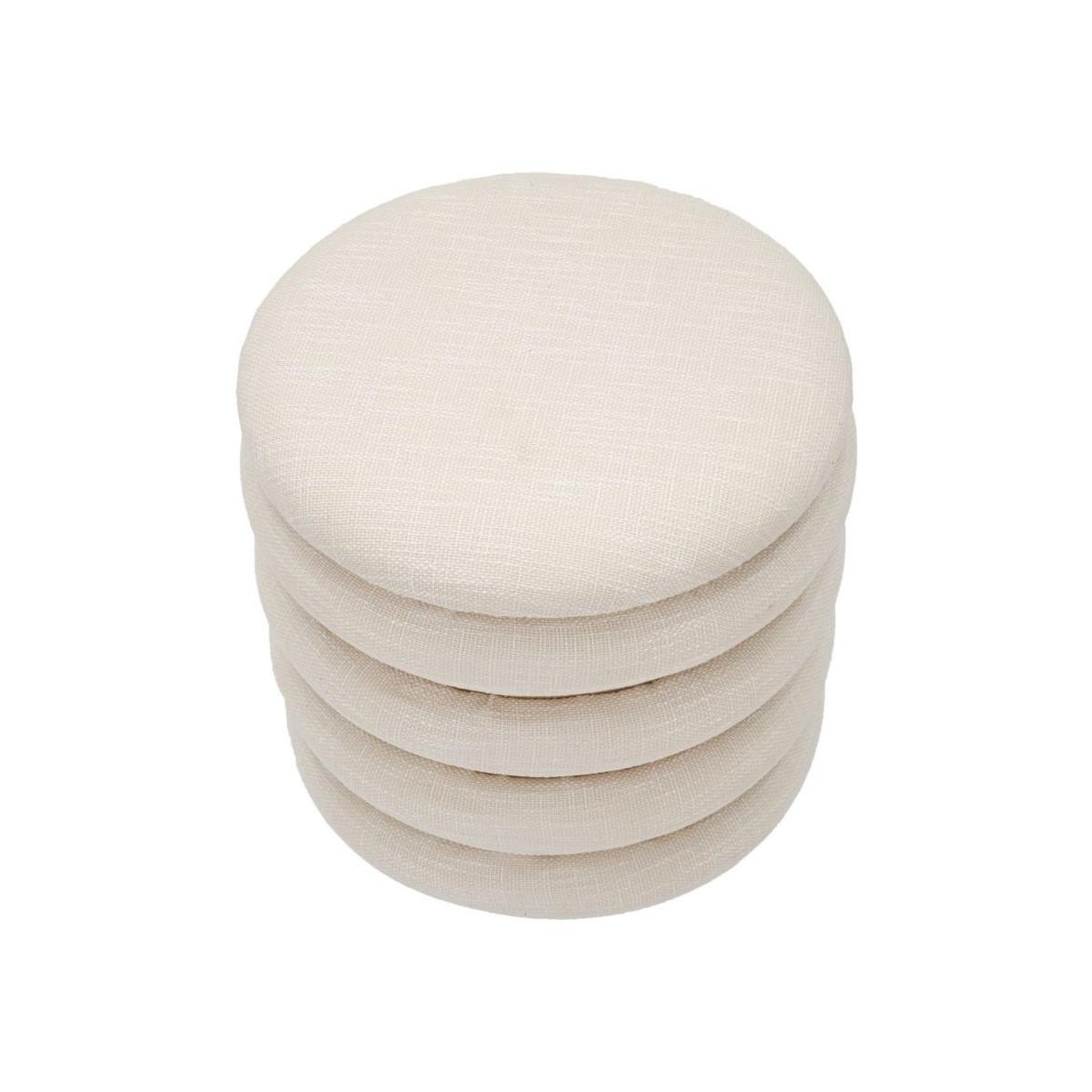 Voir la diapositive 2 : Paris Prix Pouf avec rangement  damasco  42cm beige
