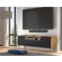 Voir la diapositive 3 : BEST MOBILIER Velato - meuble tv - effet bois et noir - 160 cm