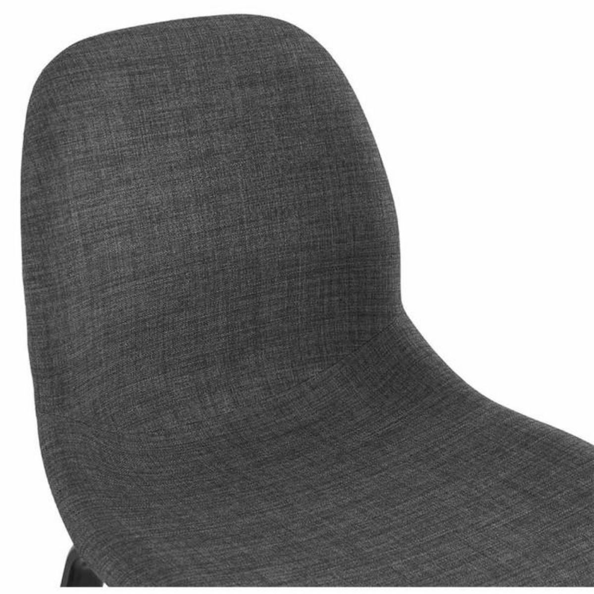 Paris Prix Chaise Design en Tissu  Tikel  81cm Gris Foncé & Noir