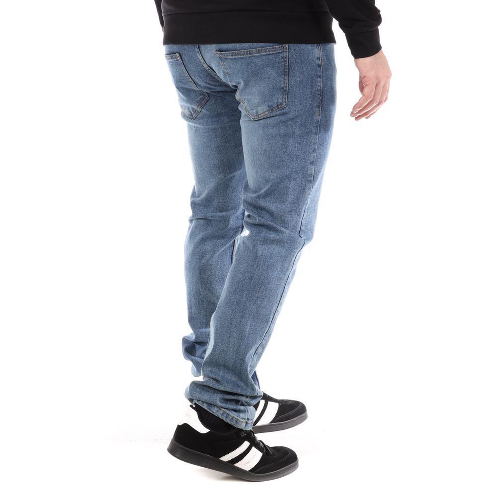 Voir la diapositive 2 : PANAME BROTHERS Jean Bleu Délavé Homme Noir Paname Brothers 200