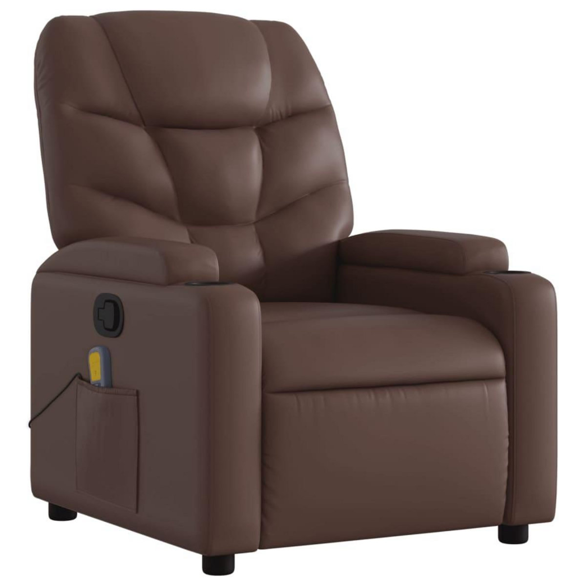 VIDAXL Fauteuil de massage inclinable Marron Similicuir