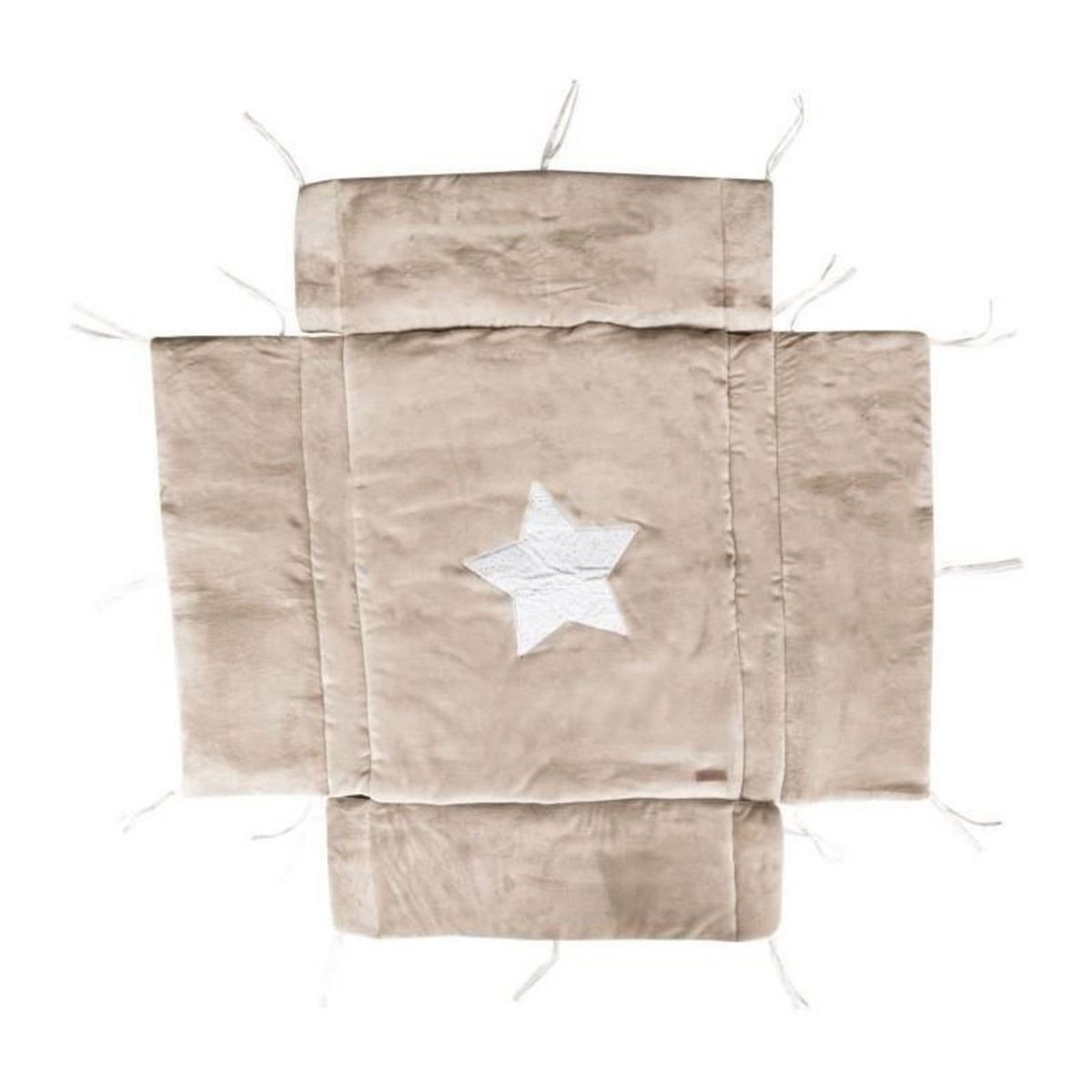 DOMIVA DOMIVA Tour de parc - 100% Polyester - Reversible - Galet - 75x95/100x100 cm