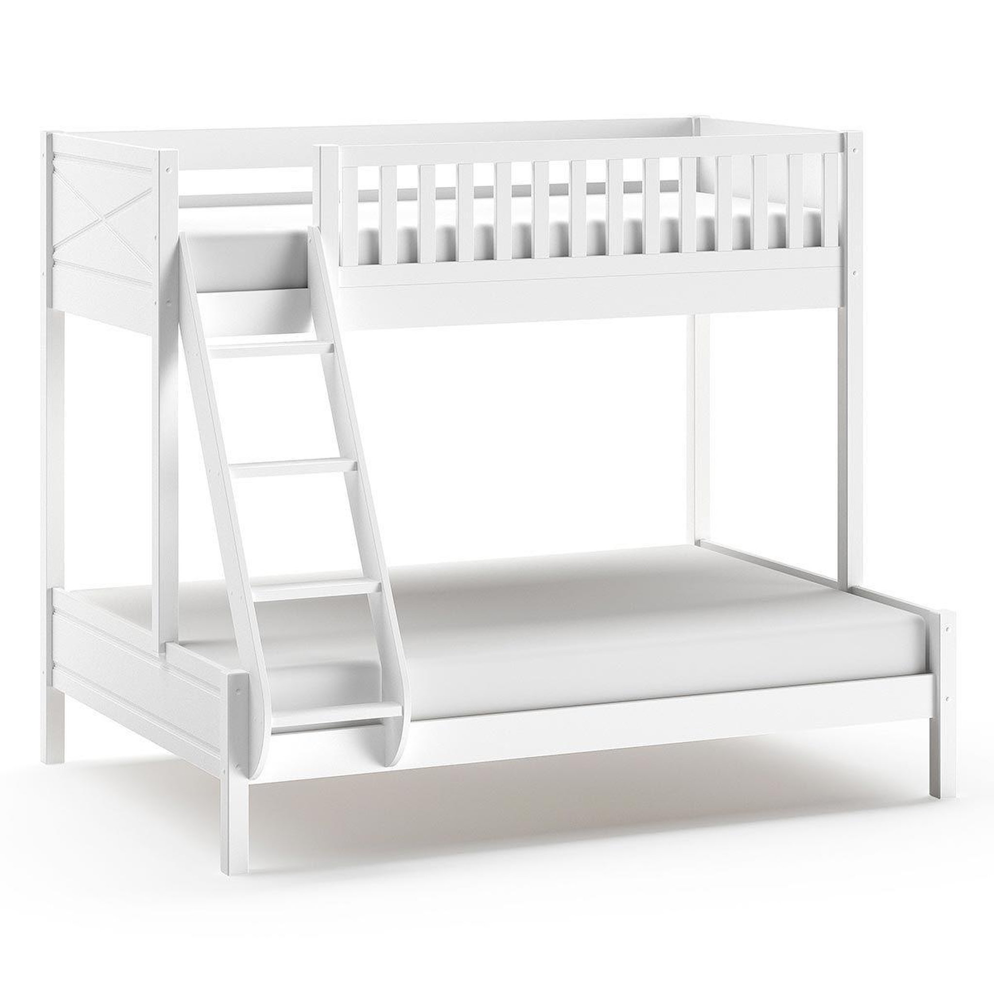 Voir la diapositive 2 : Paris Prix Lit familial 3 places  scott  140x200cm blanc