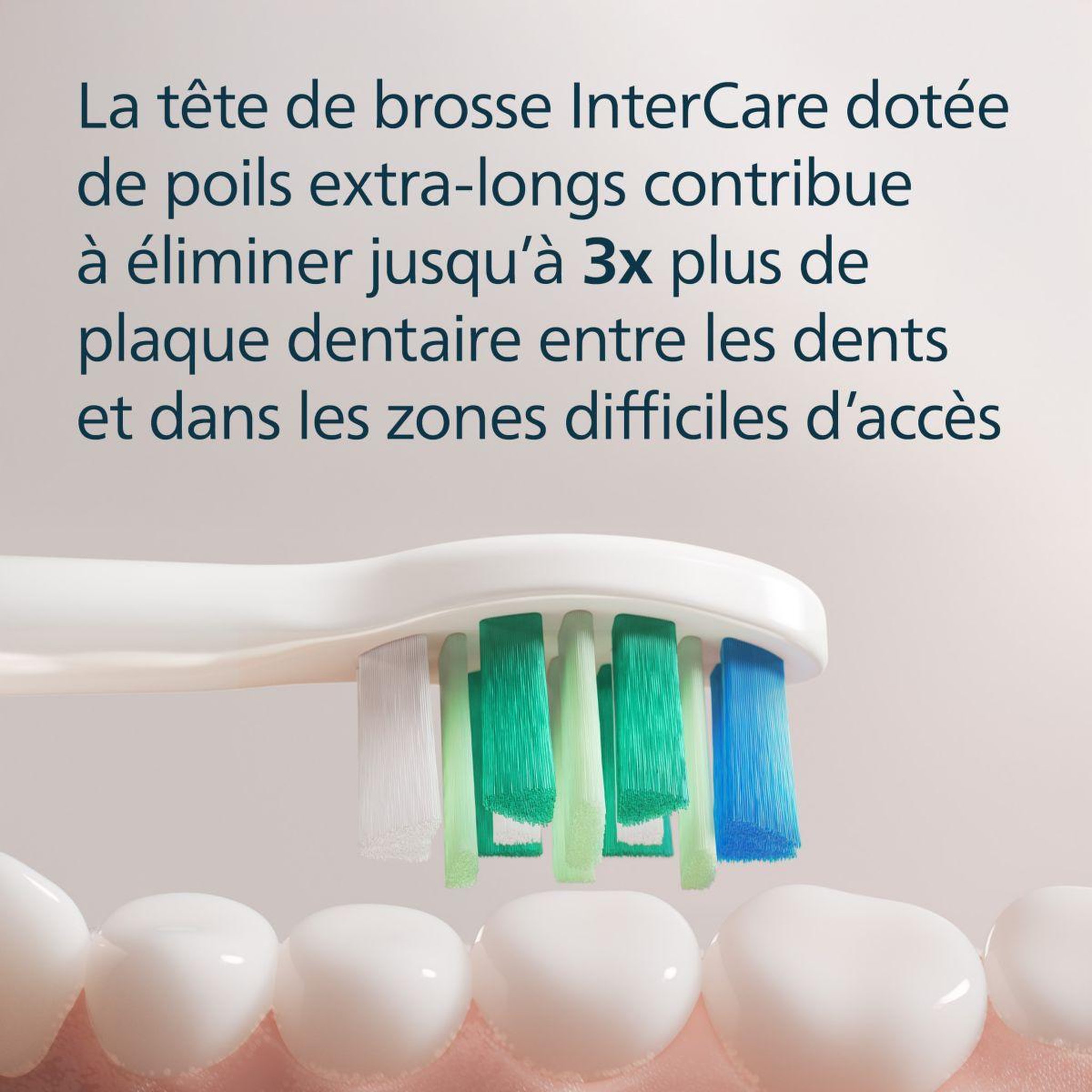 Voir la diapositive 3 : Philips Brossette dentaire sonicare lot de 6 intercare blanc