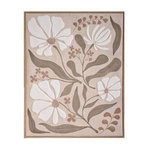 ATMOSPHERA Toile Imprimée Fleur  Esmée  40x50cm Kaki