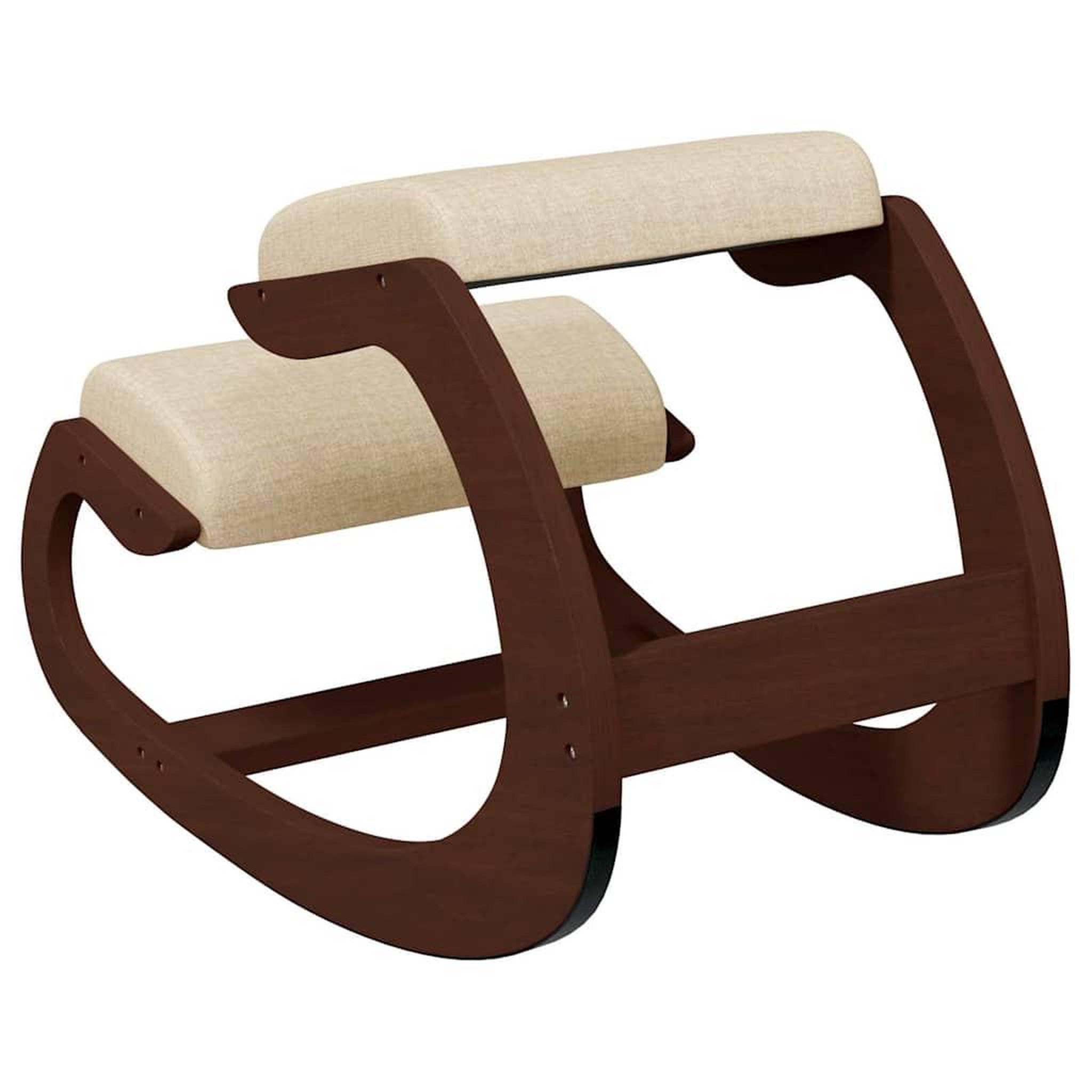 Voir la diapositive 5 : VIDAXL Chaise assis-genoux creme 55x84x55 cm contreplaque de bouleau