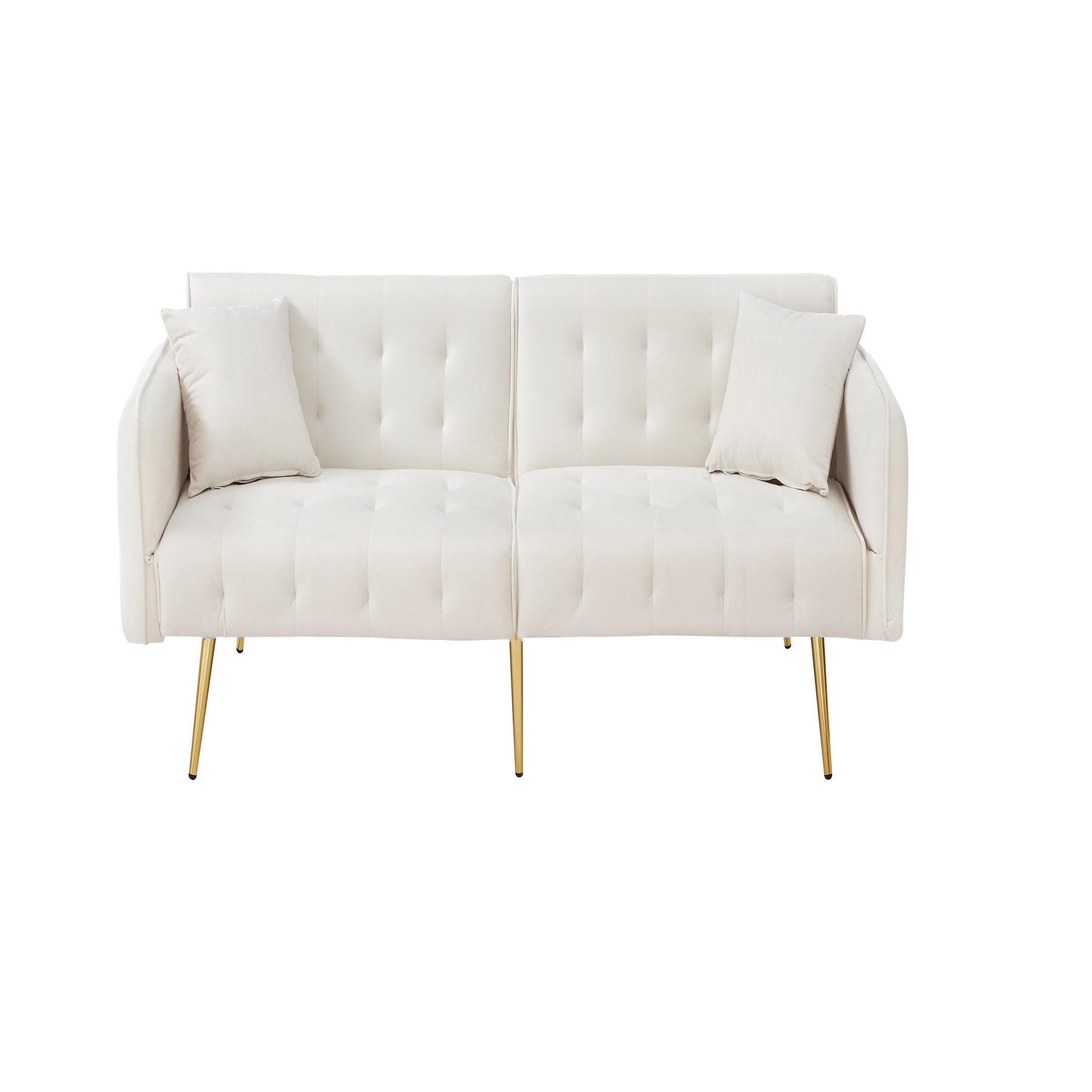 Voir la diapositive 1 : MERAX Canapé droit convertible 2 pl velours