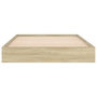 Voir la diapositive 4 : VIDAXL Cadre de lit sans matelas chene sonoma 100x200 cm