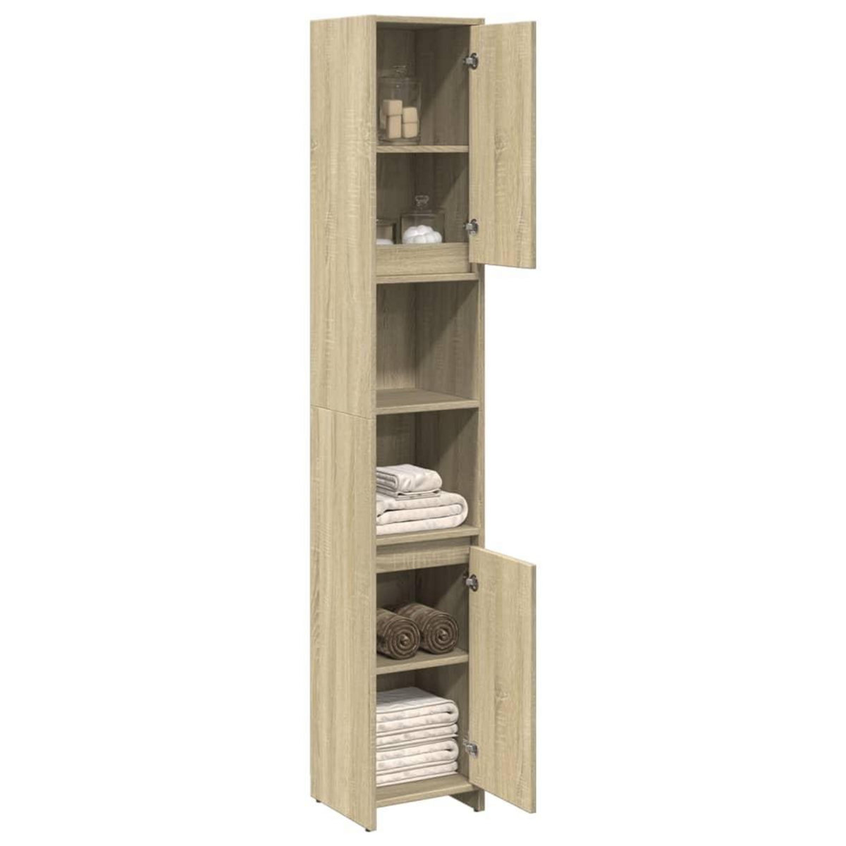 VIDAXL Armoire de salle de bain Chene sonoma 30x30x183,5 cm Agglomere