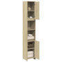 Voir la diapositive 3 : VIDAXL Armoire de salle de bain Chene sonoma 30x30x183,5 cm Agglomere