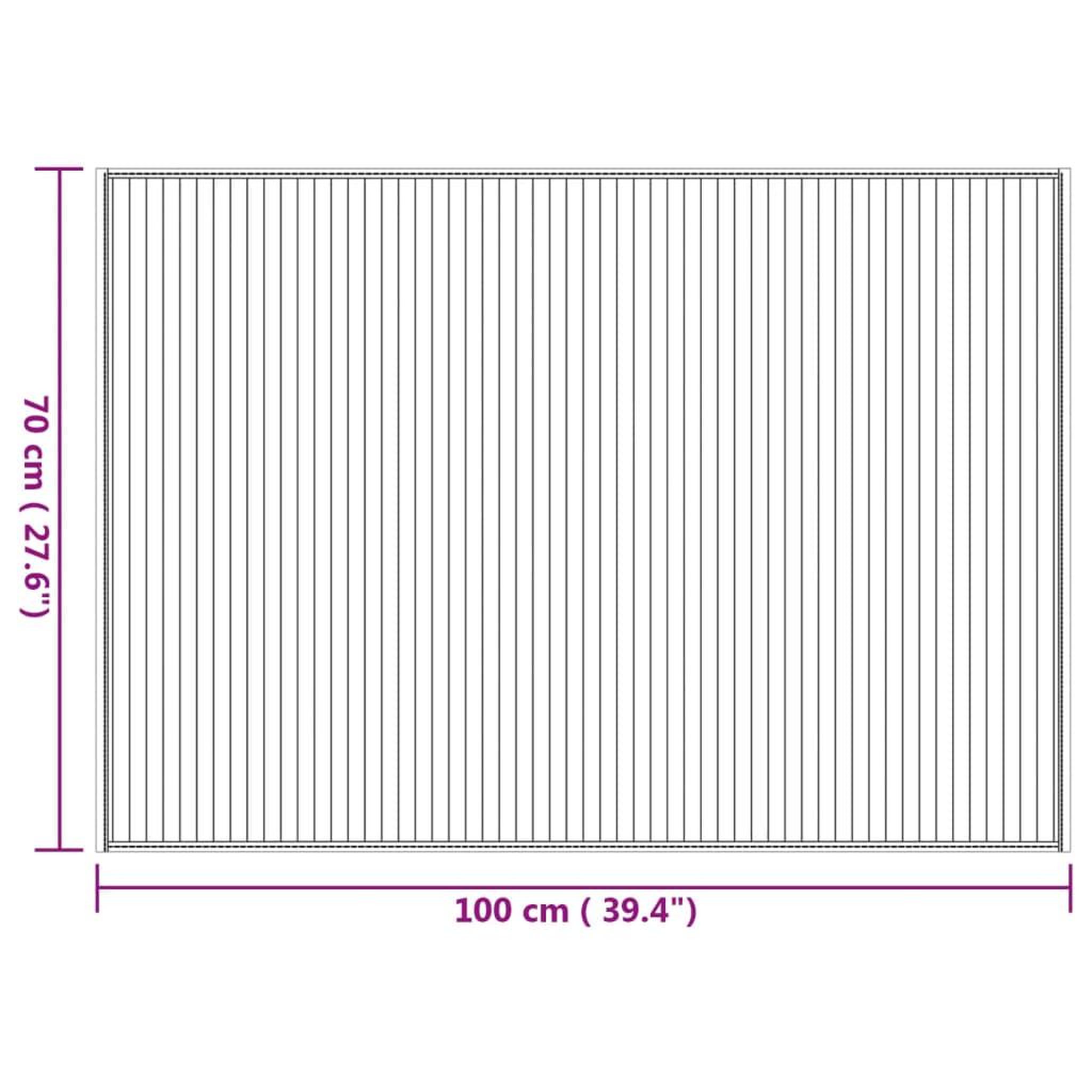 Voir la diapositive 6 : VIDAXL Tapis rectangulaire naturel 70x100 cm bambou