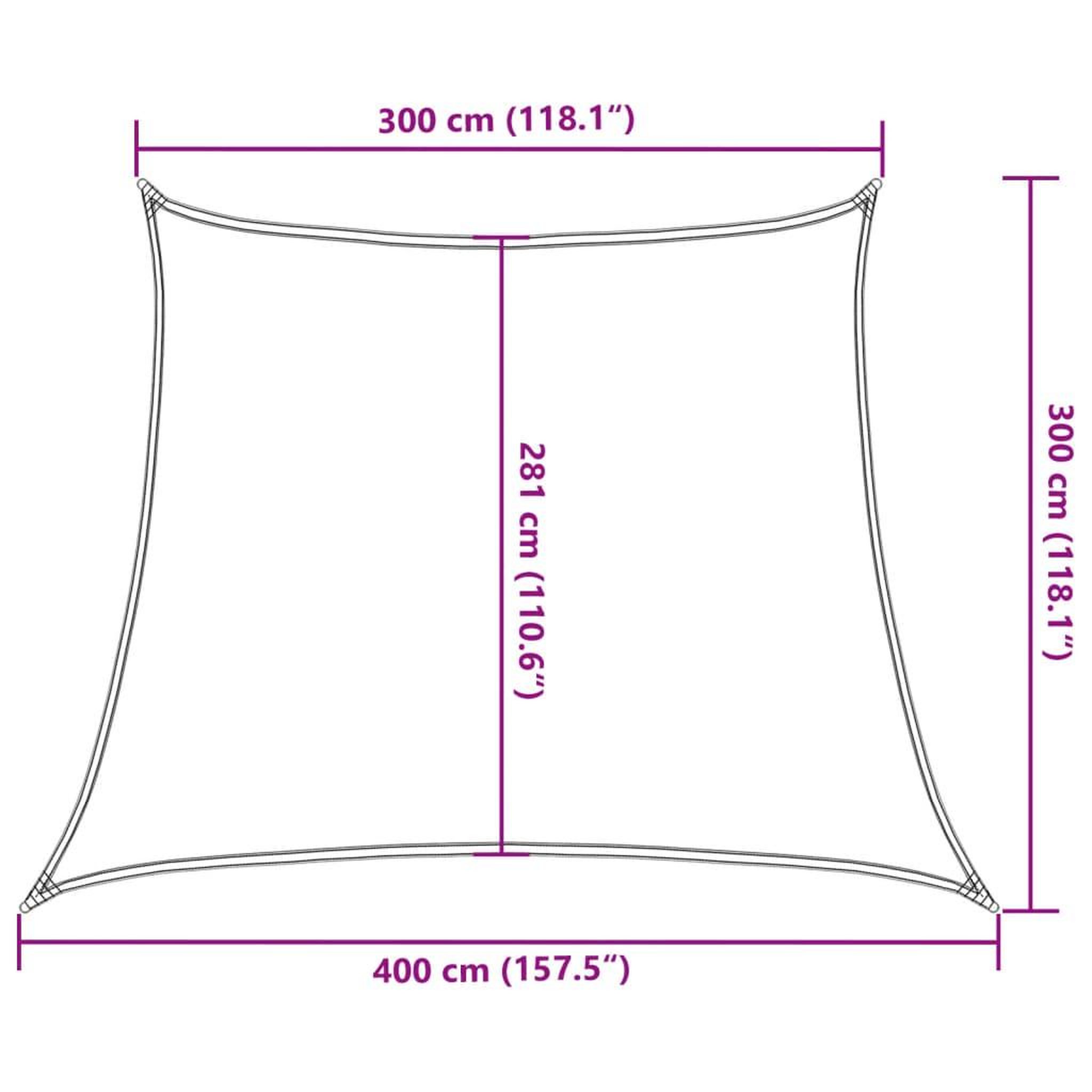 Voir la diapositive 6 : VIDAXL Voile d'ombrage 160 g/m^2 Creme 3/4x3 m PEHD