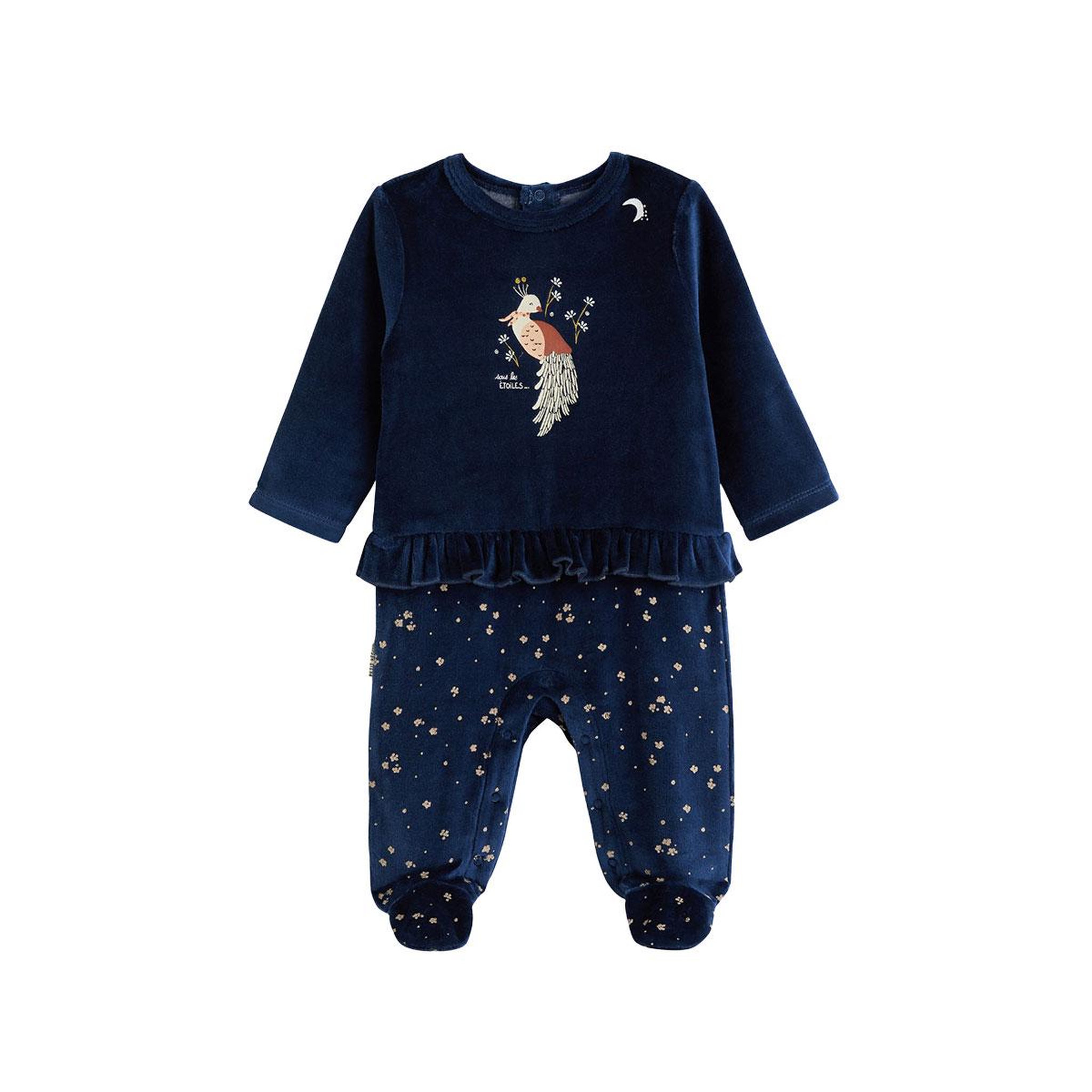 Voir la diapositive 1 : PETIT BEGUIN Pyjama bébé en velours ollie