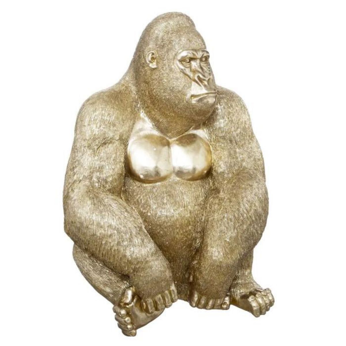 ATMOSPHERA Statuette Déco  Gorille Assis  61cm Or
