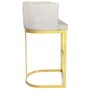 Paris Prix Chaise de Bar Velours Design  Noemy  100cm Taupe