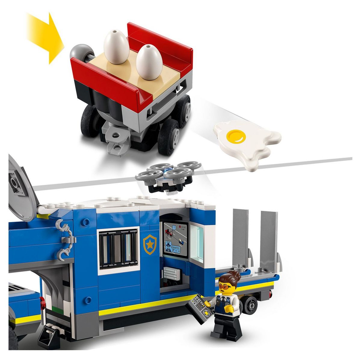 LEGO City 60315 - Le Camion de Commandement Mobile de la Police, Cadeau Garcons, Filles 6 Ans
