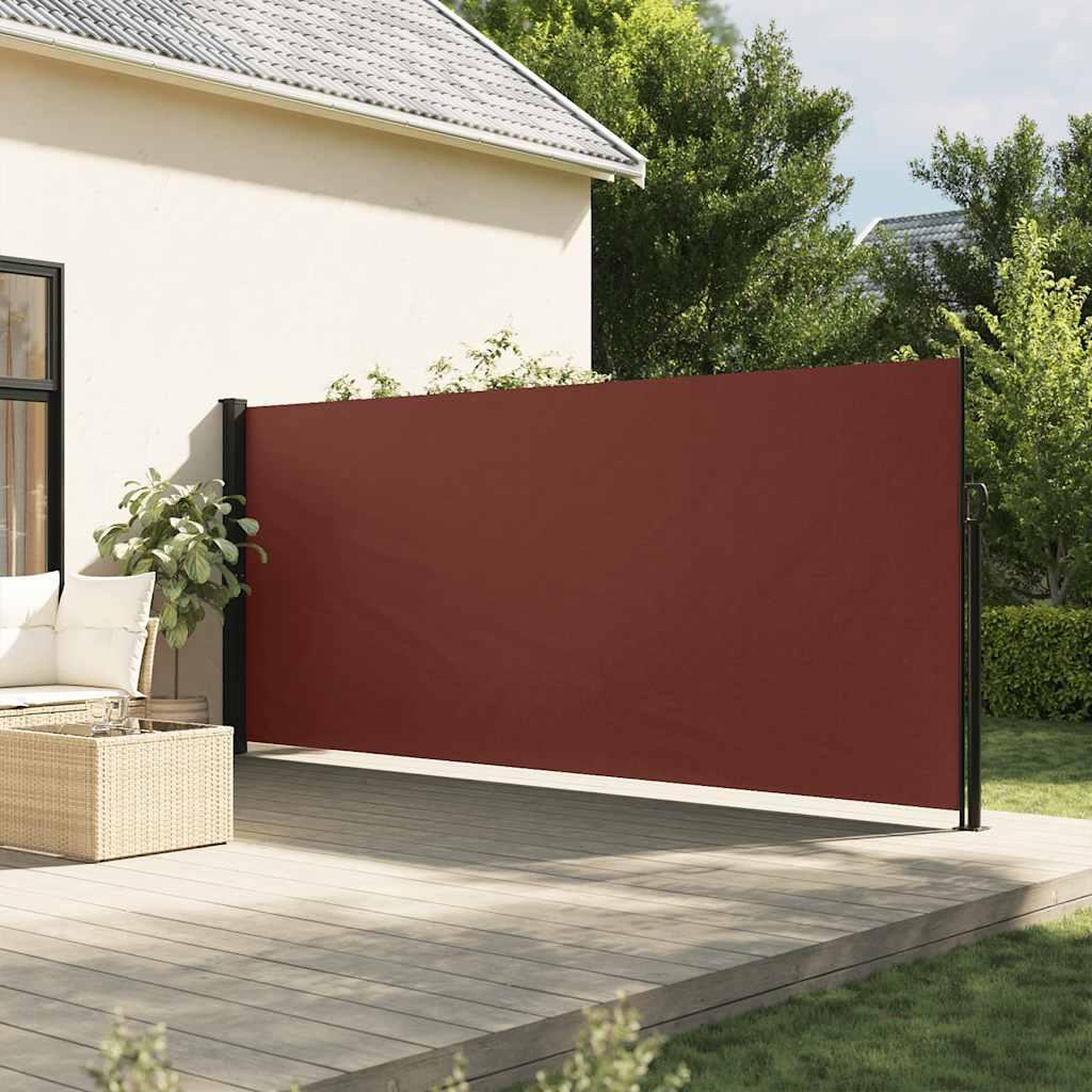 VIDAXL Auvent lateral retractable marron 160x300 cm