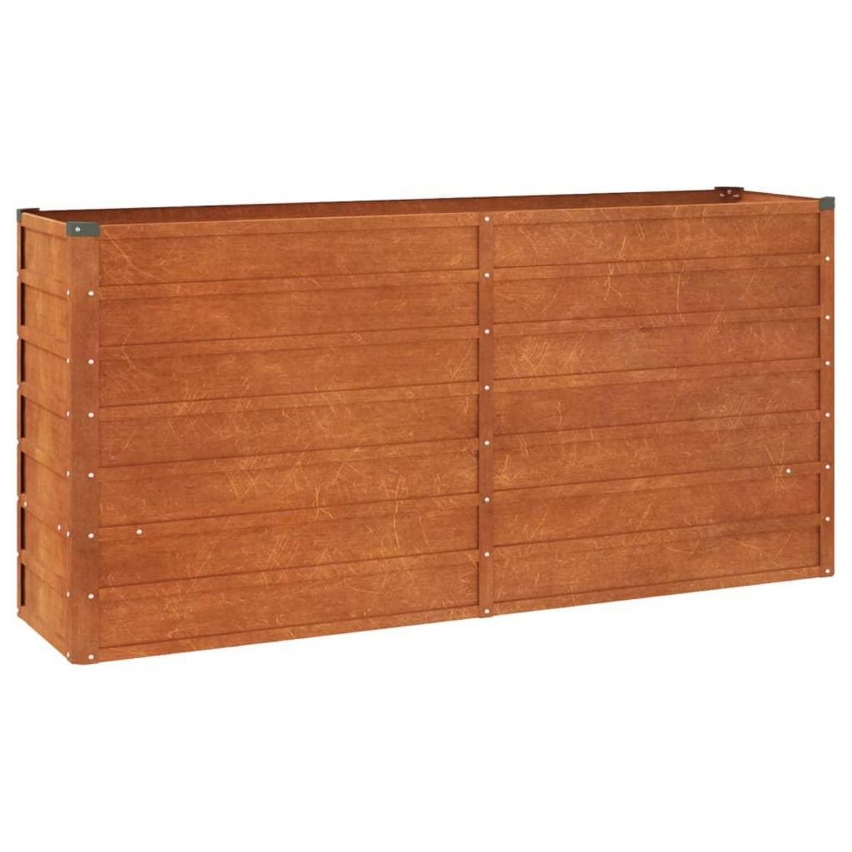 VIDAXL Lit sureleve de jardin rouille 160x40x77 cm acier corten