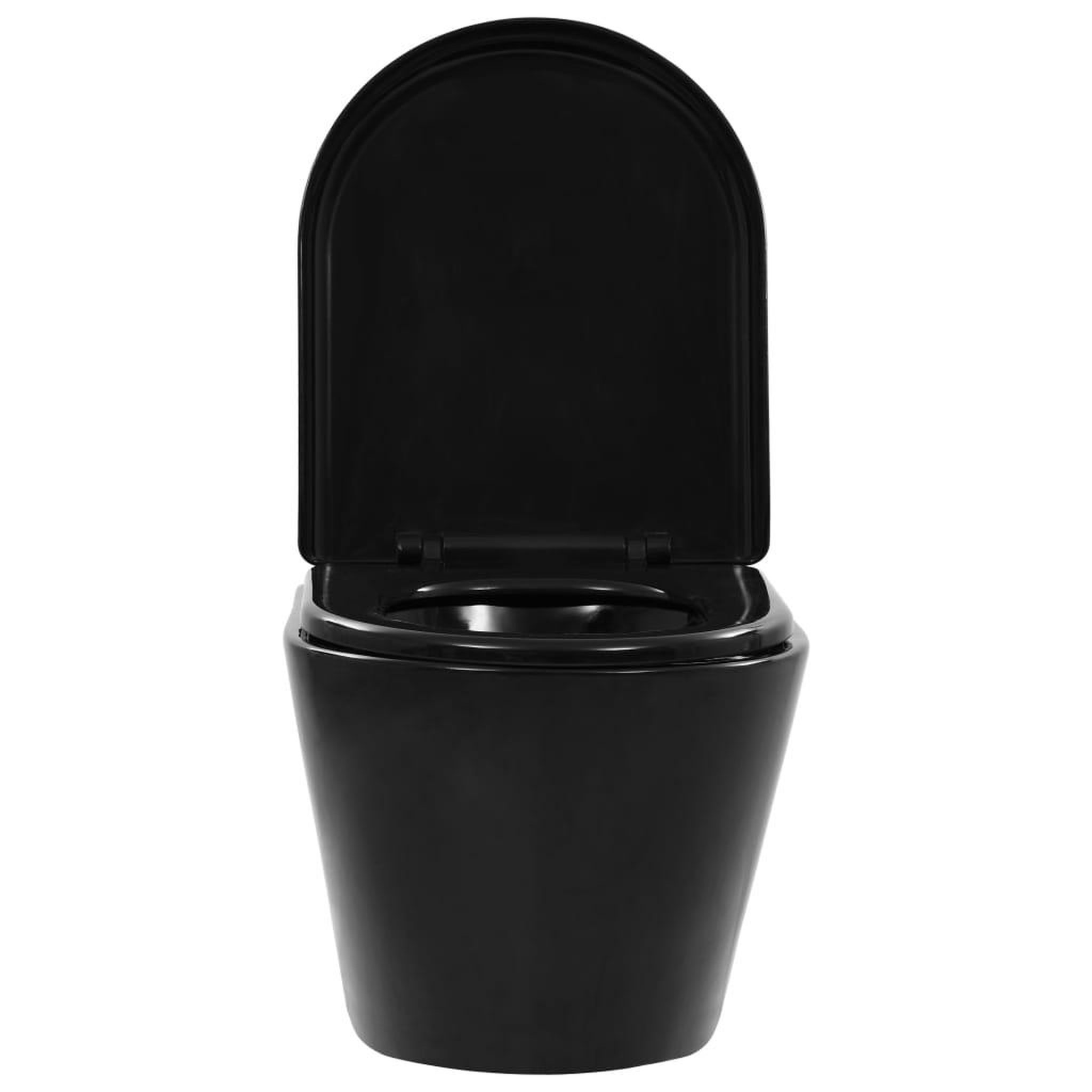 Voir la diapositive 5 : VIDAXL Toilette suspendue au mur sans rebord Ceramique Noir