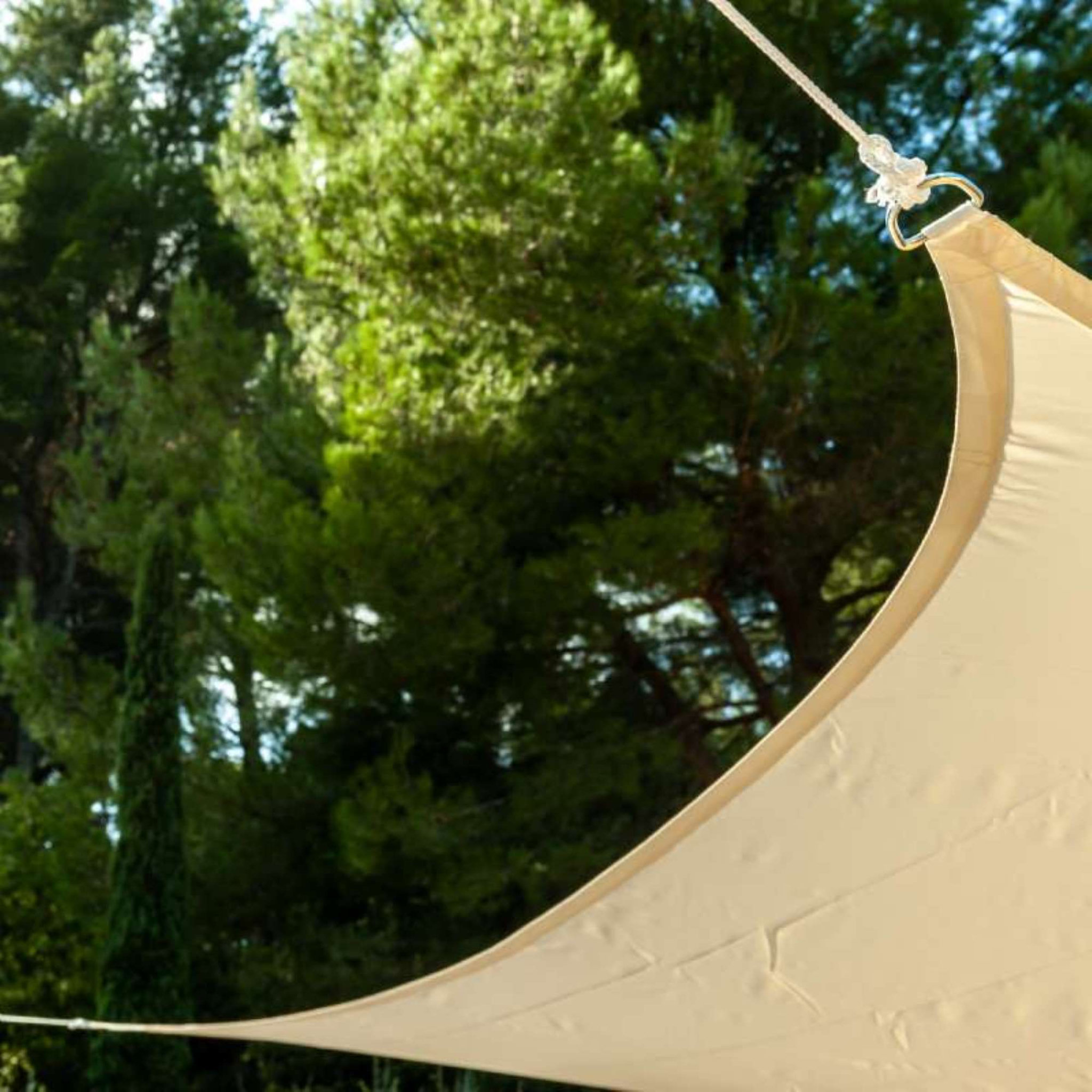 Voir la diapositive 5 :  Voile d'ombrage crème Werkapro 5 x 5 m