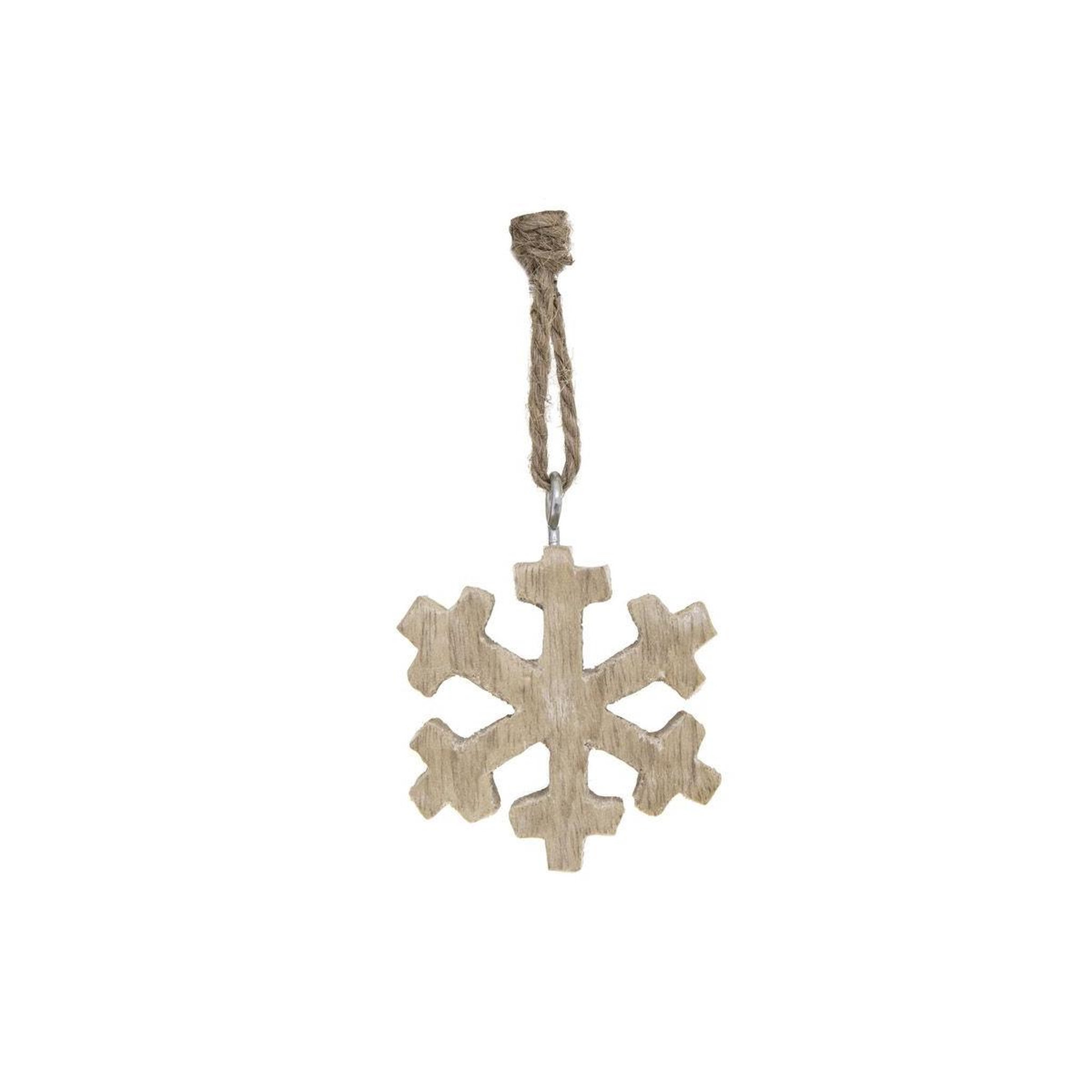 FEERIC LIGHT & CHRISTMAS Sujet de noël flocon  glacé  5cm naturel