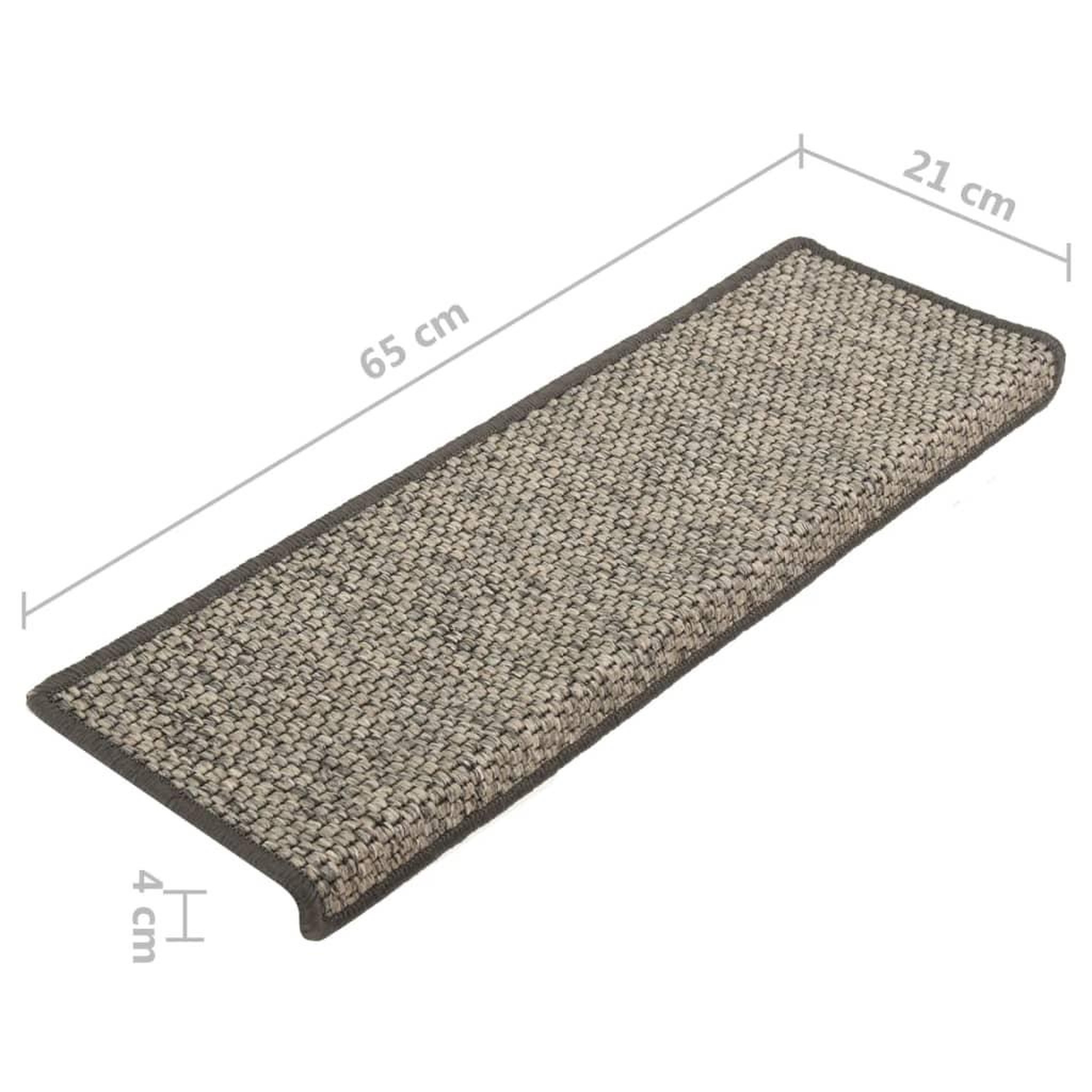 Voir la diapositive 6 : VIDAXL Tapis d'escalier autocollants 15 pcs 65x21x4 cm Gris et beige