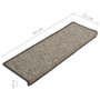Voir la diapositive 6 : VIDAXL Tapis d'escalier autocollants 15 pcs 65x21x4 cm Gris et beige