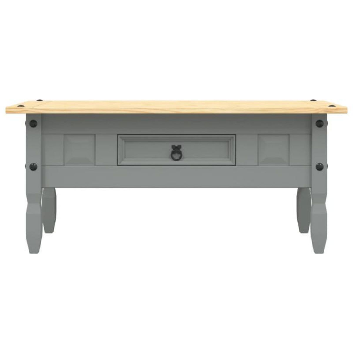 VIDAXL Table basse Pin mexicain Gamme Corona Gris 100x55x44 cm