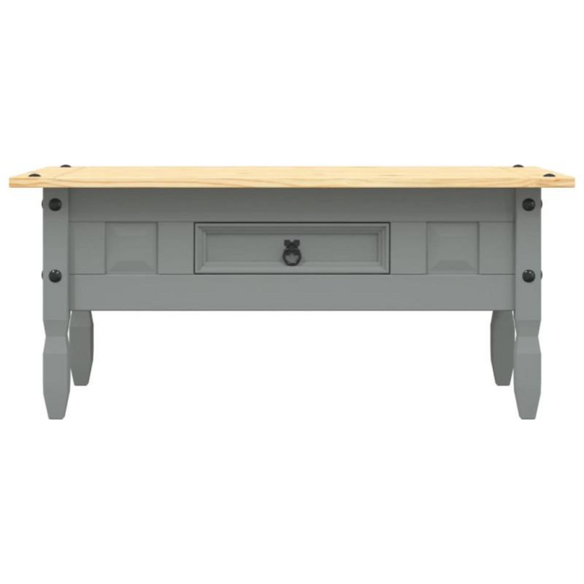 VIDAXL Table basse Pin mexicain Gamme Corona Gris 100x55x44 cm