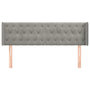 Voir la diapositive 3 : VIDAXL Tete de lit avec oreilles Gris clair 147x16x78/88 cm Velours